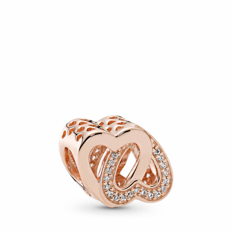 Pandora Rose™ Entwined Love Charm - Pandora Rose/Cubic Zirconia - Canada | ER4796DF